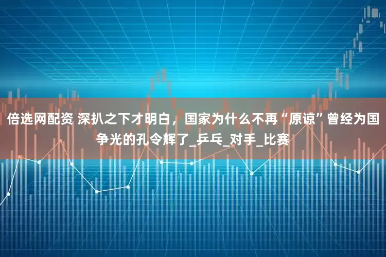 倍选网配资 深扒之下才明白，国家为什么不再“原谅”曾经为国争光的孔令辉了_乒乓_对手_比赛